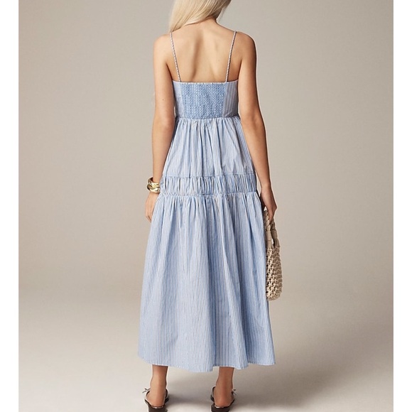 J. Crew | A-line midi dress in striped cotton poplin - Picture 3 of 13